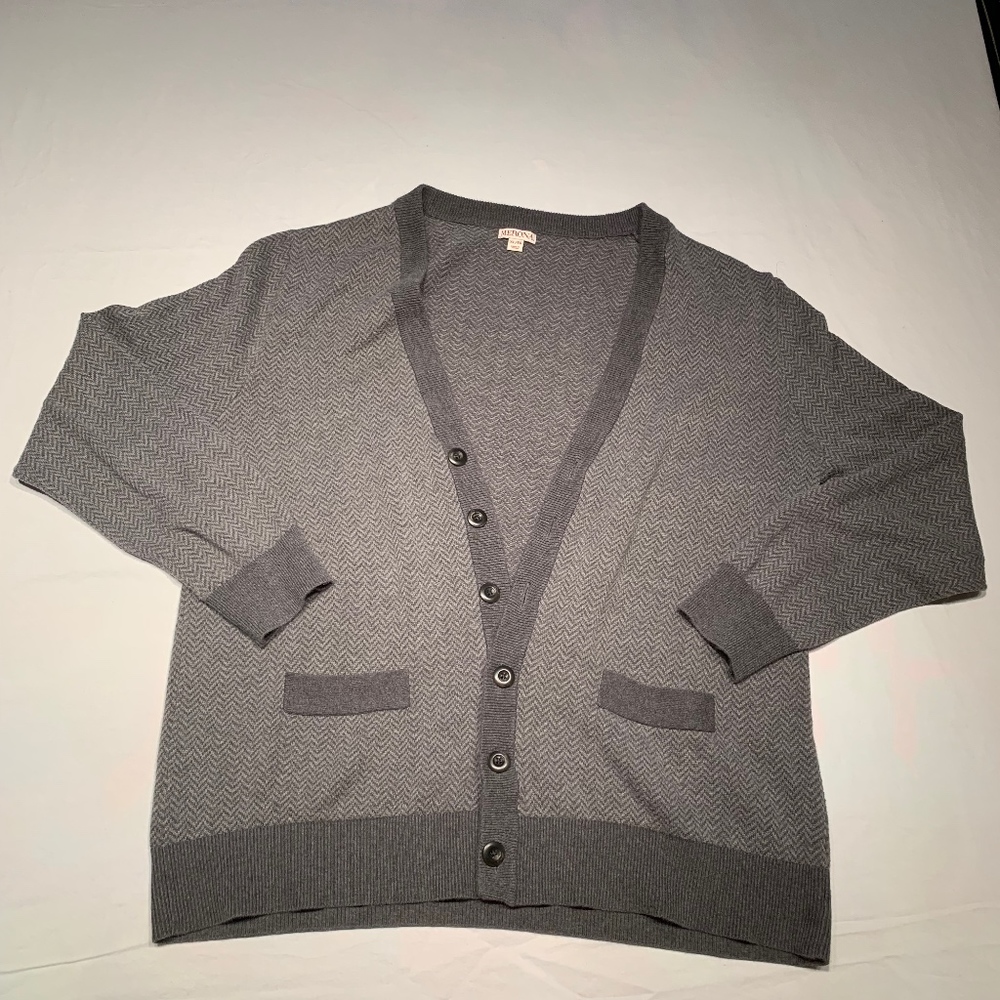 grey chevron stripped cardigan
